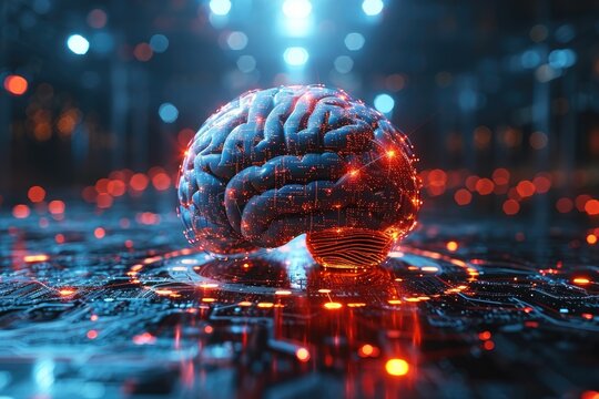 human brain abstract background