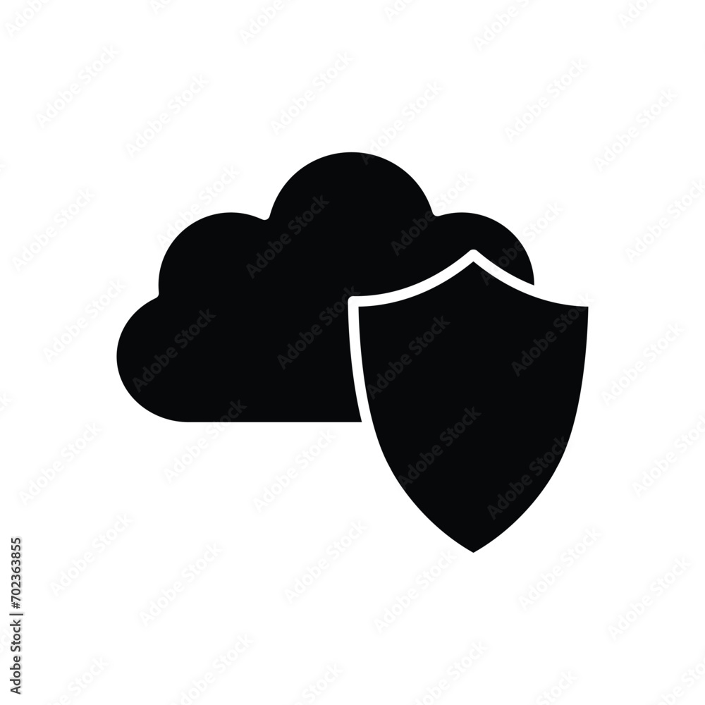 Poster virtual web cloud icon vector mobile app icon