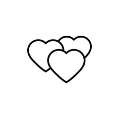 heart button vector icon love sign