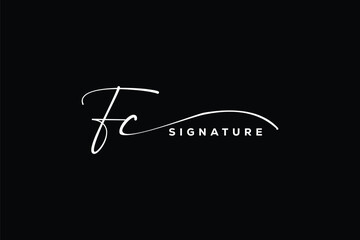 FC initials Handwriting signature logo. FC Hand drawn Calligraphy lettering Vector. F C letter real estate, beauty, photography letter logo design.

