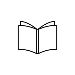 Open book icon vector sign