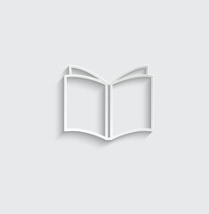 Open book icon vector sign