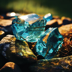 A shot of the turquoise diamond. Created ai generated