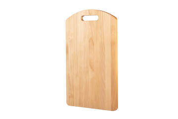 New wooden cutting board isolated on white background.