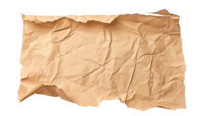 Fototapeta premium Brown damaged paper isolated on a transparent background