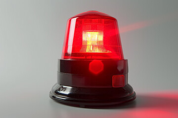 red flashing light, flashing light, siren, sign
