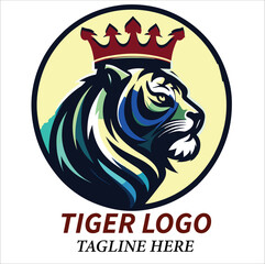 tiger head , tiger face, Tiger head vector illustration logo design