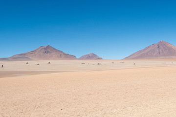 Desierto de Dalí en la reserva de fauna y flora eduardo avaroa de Bolivia