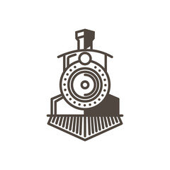 Old locomotive logo design