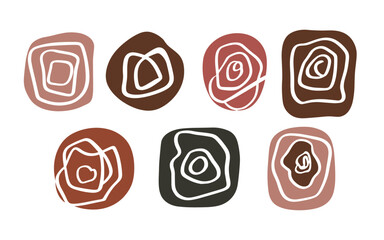 Abstract rose flowers vector clipart. Spring illustration.