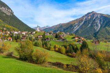 Fototapeta na wymiar Village of Schmitten, Canton Graubünden, Switzerland