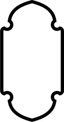 Islamic Vertical Frame Design Bold Line Outline Linear Black Stroke silhouettes Design pictogram symbol visual illustration