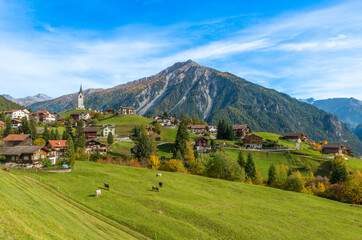 Village of Schmitten, Canton Graubünden, Switzerland