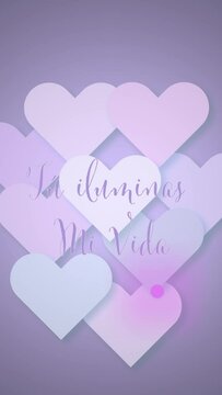 tu iluminas my vida post para redes rom&aacute;ntico tomos violetas suave para d&iacute;a de san valentin