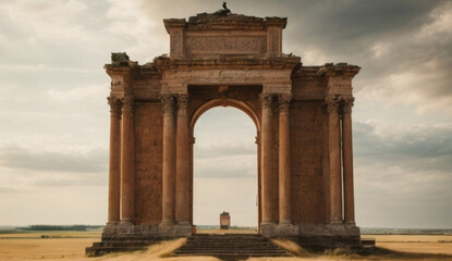 Obraz premium portal, nature, symbol, symbolic, Spots, Tourist, Travel, Travel, Mountain, AI Generated, 