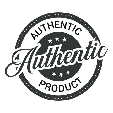 Authentic Product vector badge, logo and image. 100% Authentic Product badge