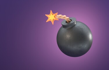 Isolated 3D Explosives. 3D Illustration