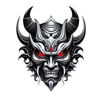  modern logo oni mask style esports