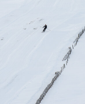 Skiers at The Lecht