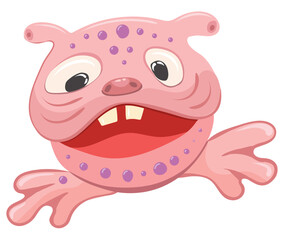 Cute Pink Monster lives in a parallel reality and loves candy very much. Very rarely you can accidentally see it in a candy jar.