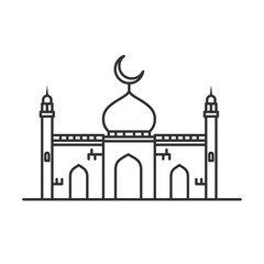 Mosque ramadan kareem vector illustration design