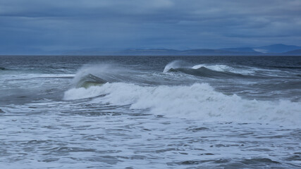 Obraz premium A Stormy Seascape on the Moray Firth, Scotland