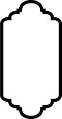 Islamic Vertical Frame Design Bold Line Outline Linear Black Stroke silhouettes Design pictogram symbol visual illustration