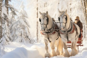 Sleigh Rides in Snow - Generative AI