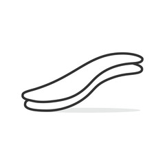 Comfortable shoes arch support insoles vector illustration. vector design for two-layered shoe