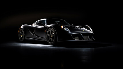 Luxury sport car on the dark background