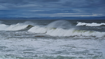 A Stormy Seascape on the Moray Firth, Scotland