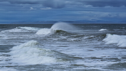 Fototapeta na wymiar A Stormy Seascape on the Moray Firth, Scotland