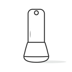 Wooden round rubber stamper and stamp