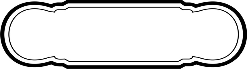 Obraz premium Islamic Label and Name Frame double lines Outline Linear Black Stroke silhouettes Design pictogram symbol visual illustration