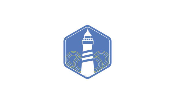light house, light house logo design, logo design, modern logo design, rectangle logo