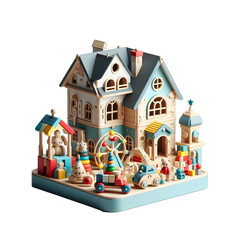 Children playing house toys