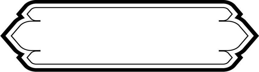 Obraz premium Islamic Label and Name Frame double lines Outline Linear Black Stroke silhouettes Design pictogram symbol visual illustration