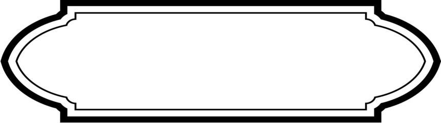 Islamic Label and Name Frame double lines Outline Linear Black Stroke silhouettes Design pictogram symbol visual illustration