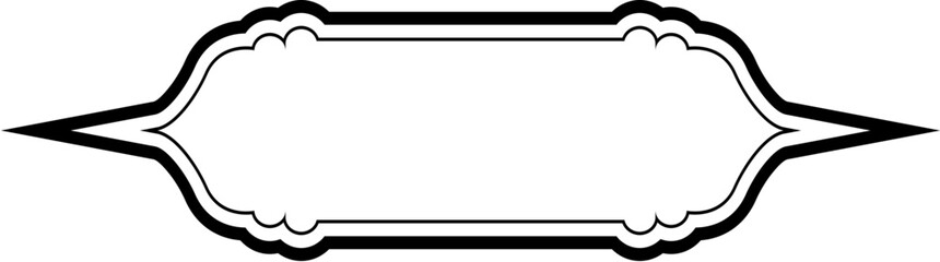 Islamic Label and Name Frame double lines Outline Linear Black Stroke silhouettes Design pictogram symbol visual illustration
