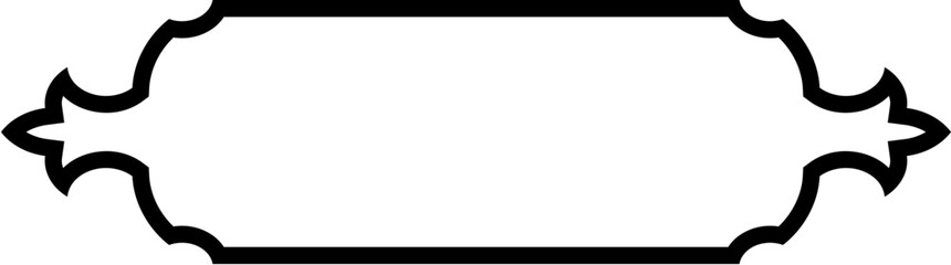 Islamic Label and Name Frame Bold Line Outline Linear Black Stroke silhouettes Design pictogram symbol visual illustration