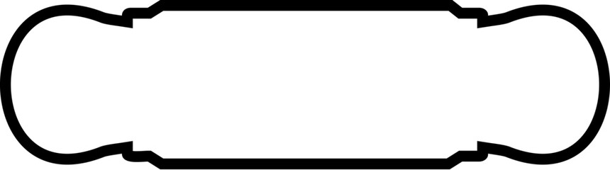 Islamic Label and Name Frame Bold Line Outline Linear Black Stroke silhouettes Design pictogram symbol visual illustration