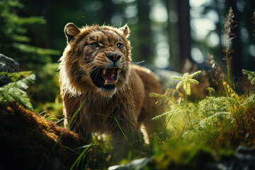 A nature documentary capturing live footage of wildlife in their natural habitats, providing viewers with an immersive experience. Concept of live wildlife exploration. Generative Ai.