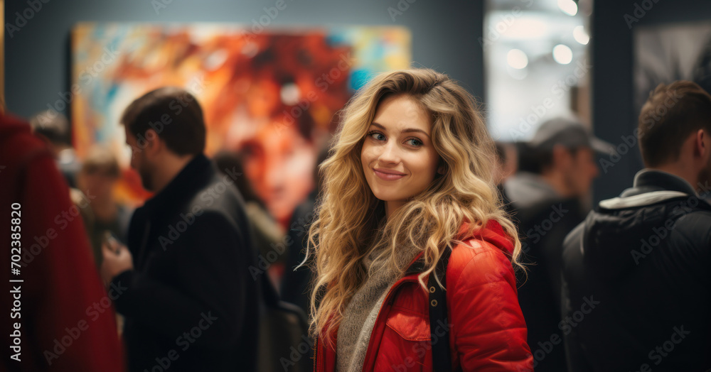Poster a live art exhibition where artists create and showcase their work in front of an audience, fosterin