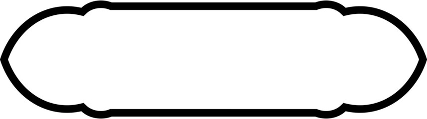 Islamic Label and Name Frame Bold Line Outline Linear Black Stroke silhouettes Design pictogram symbol visual illustration