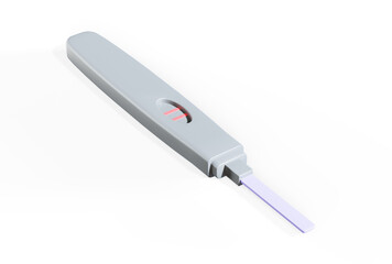 3d render of positive pregnancy test