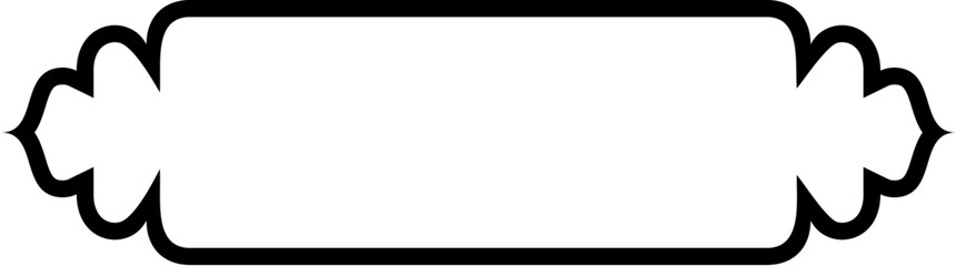 Islamic Label and Name Frame Bold Line Outline Linear Black Stroke silhouettes Design pictogram symbol visual illustration