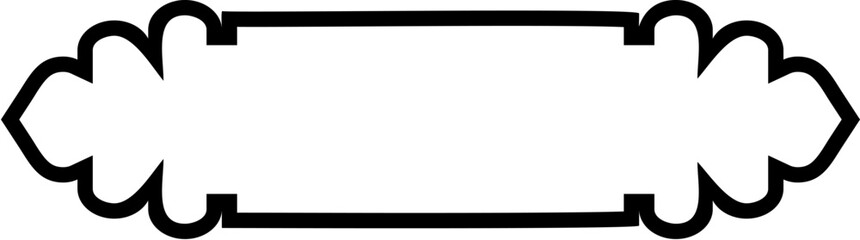 Obraz premium Islamic Label and Name Frame Bold Line Outline Linear Black Stroke silhouettes Design pictogram symbol visual illustration