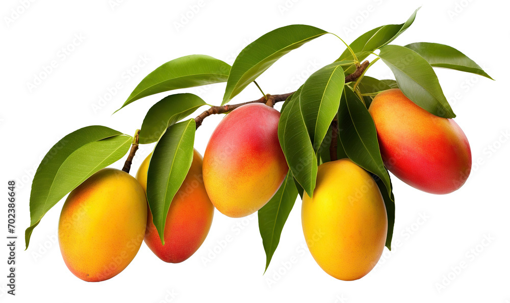 Canvas Prints branch of delicious ripe mango, cut out