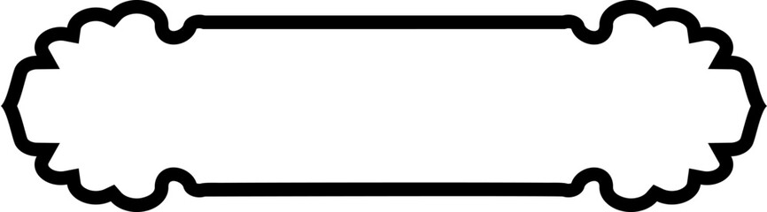 Islamic Label and Name Frame Bold Line Outline Linear Black Stroke silhouettes Design pictogram symbol visual illustration