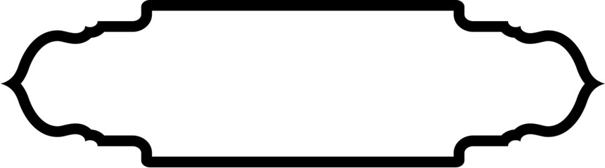 Islamic Label and Name Frame Bold Line Outline Linear Black Stroke silhouettes Design pictogram symbol visual illustration